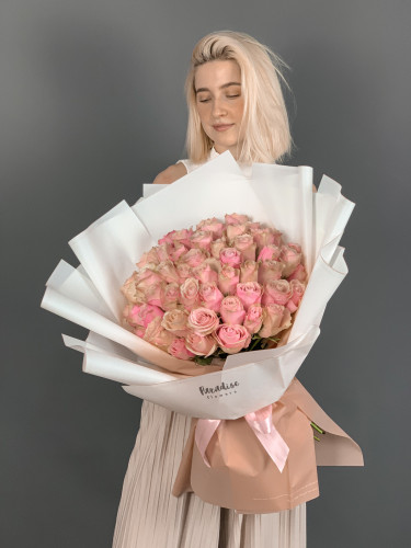 Flower Bouquet «Pink Paradise» (51 троянда)
