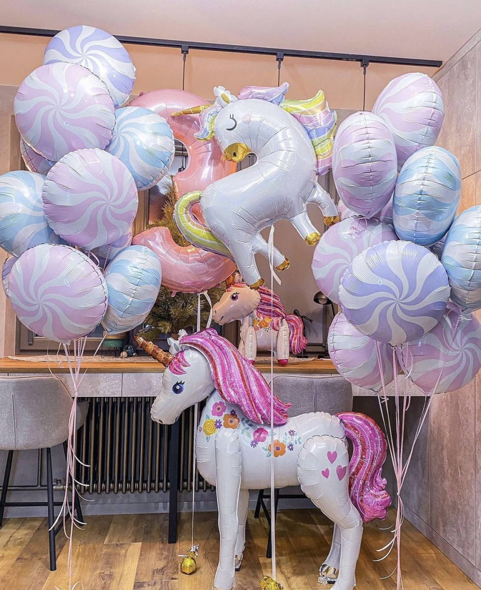 Композиція гелієвих кульок «Marshmallow day»