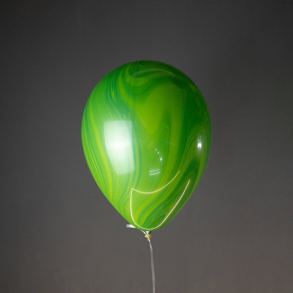 Латексна гелієва кулька Агат зелений
