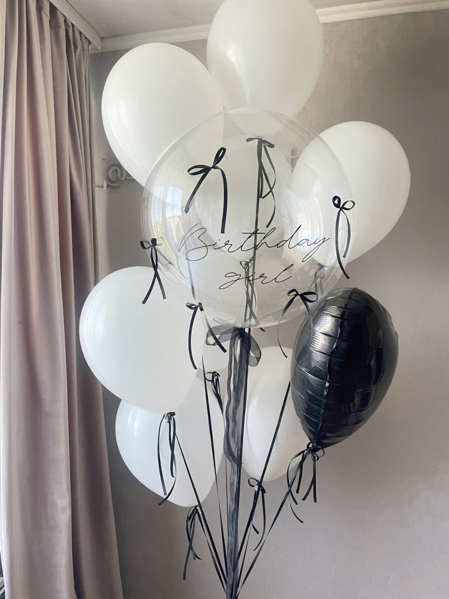 Композиція гелієвих кульок Happy Birthday to you