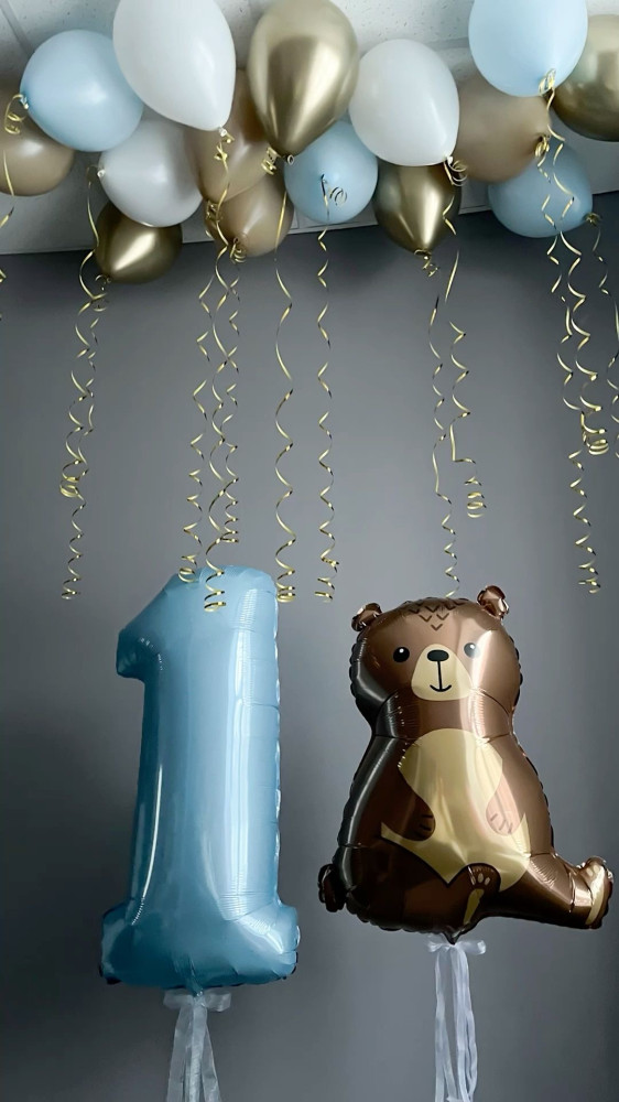 Композиція гелієвих кульок Bear 1 year old
