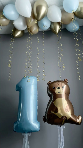 Композиція гелієвих кульок Bear 1 year old