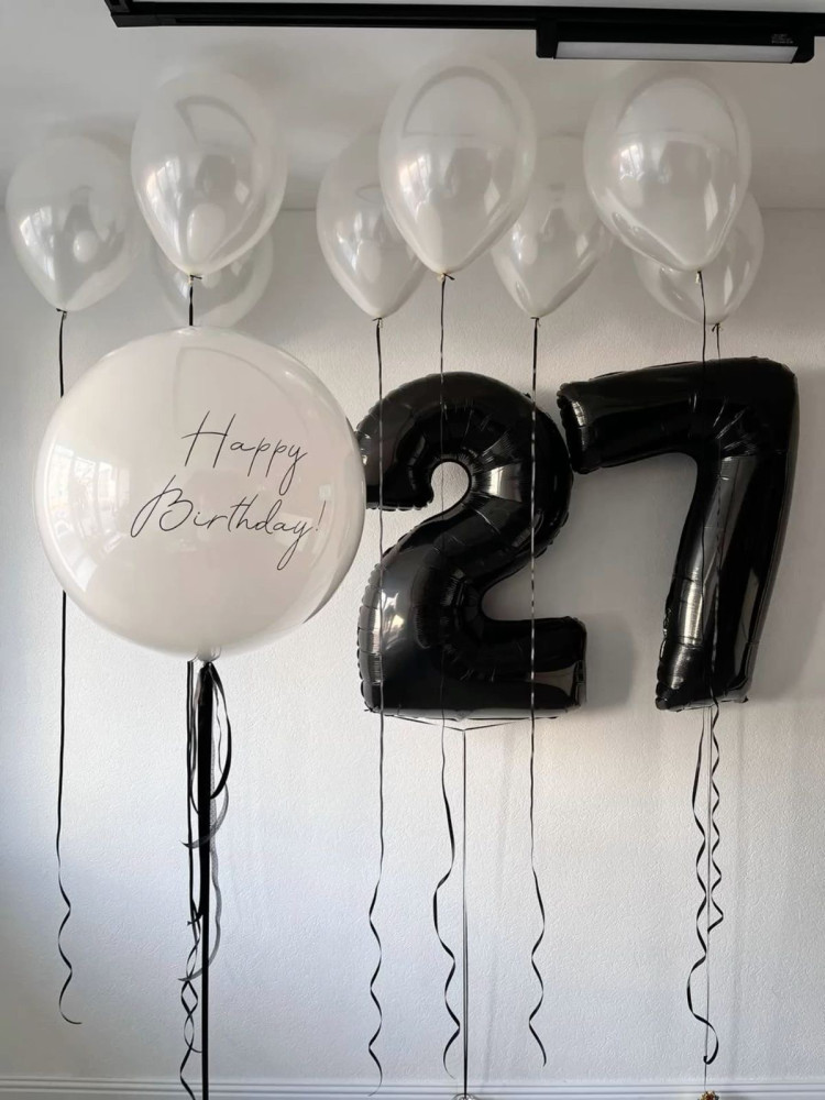 Композиція гелієвих кульок Happy