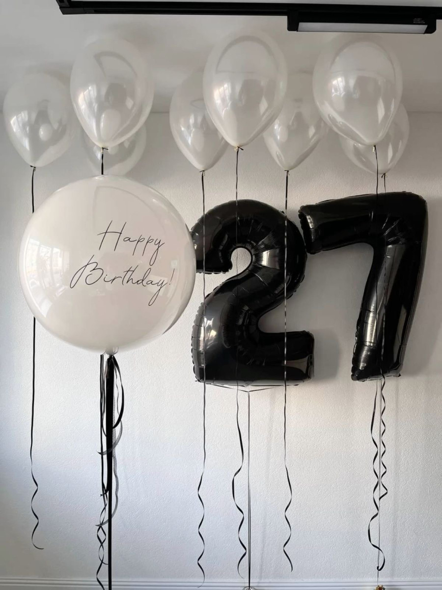 Композиція гелієвих кульок Happy
