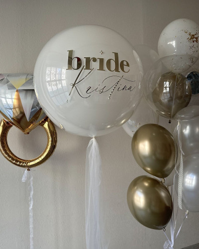 Композиція гелієвих кульок Oh bride 
