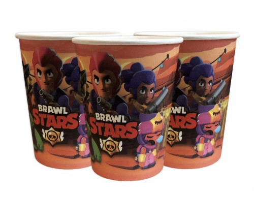 Стакани одноразові паперові «Brawl stars» 10 шт/уп