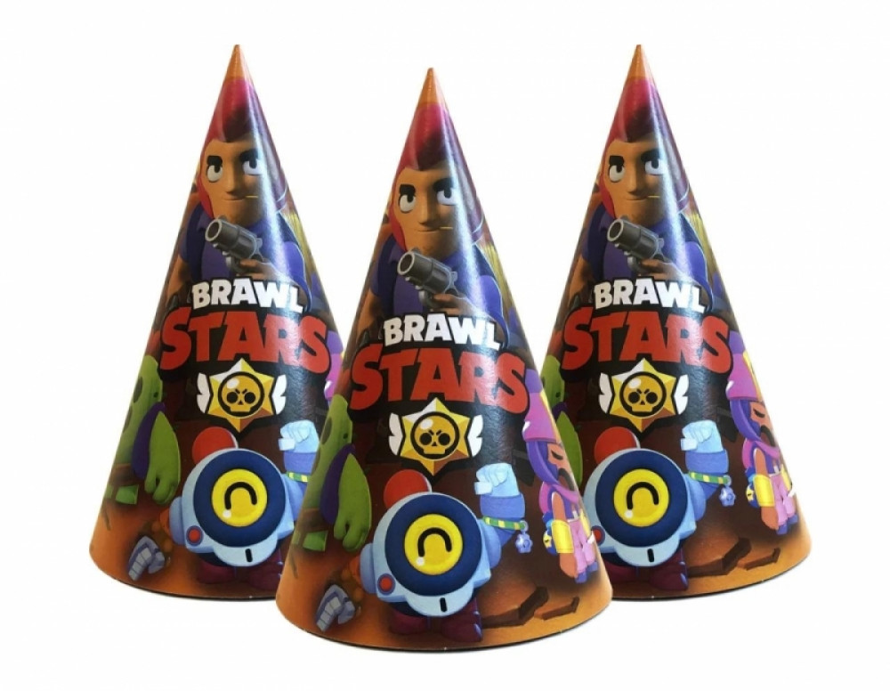 Ковпаки святкові 15 см «Brawl Stars» 