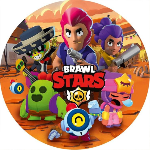 Тарілки одноразові паперові «Brawl stars» 18 см 10 шт