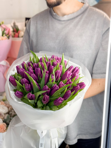 Flower Bouquet «Lilac Dream» (45 тюльпанів)
