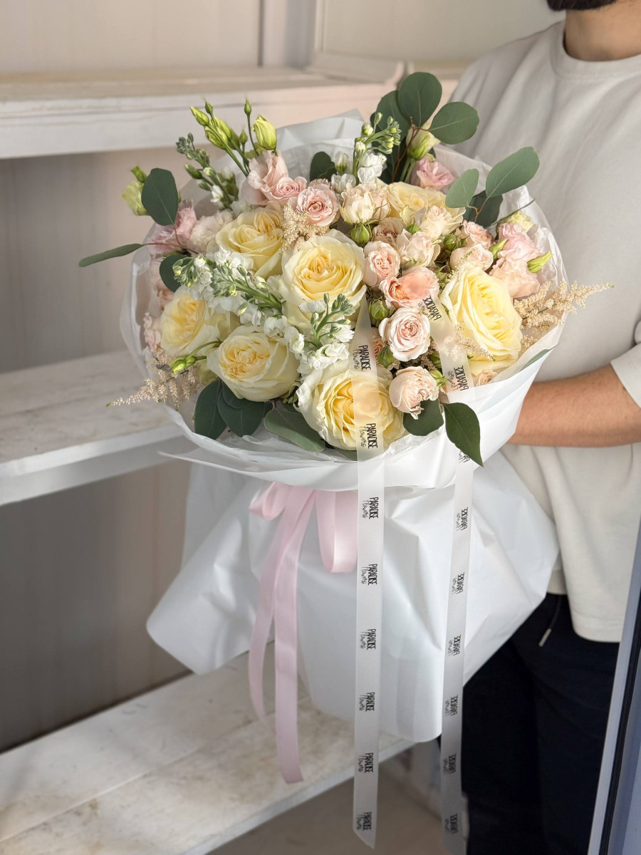 Flower Bouquet «Lemon & Vanilla Garden Mix»