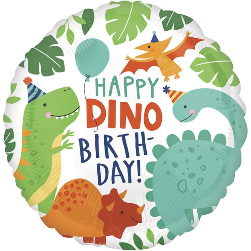 Фольгована кулька Happy dino birthday 