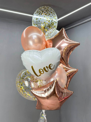 Композиція гелієвих кульок Love