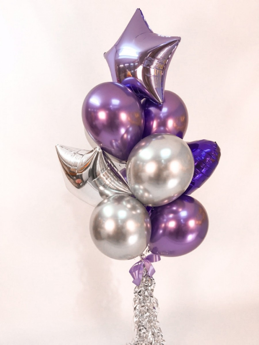 Композиція гелієвих кульок «Lilac»