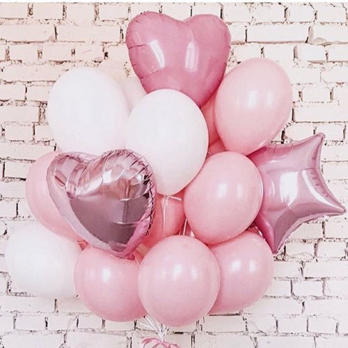 Композиція гелієвих кульок «Pink cloud»