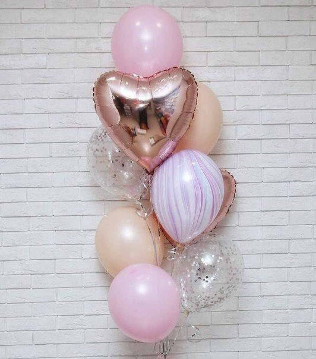 Композиція гелієвих кульок «Pink dream»