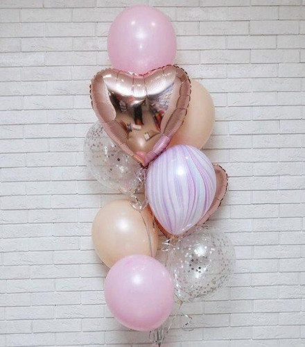 Композиція гелієвих кульок «Pink dream»
