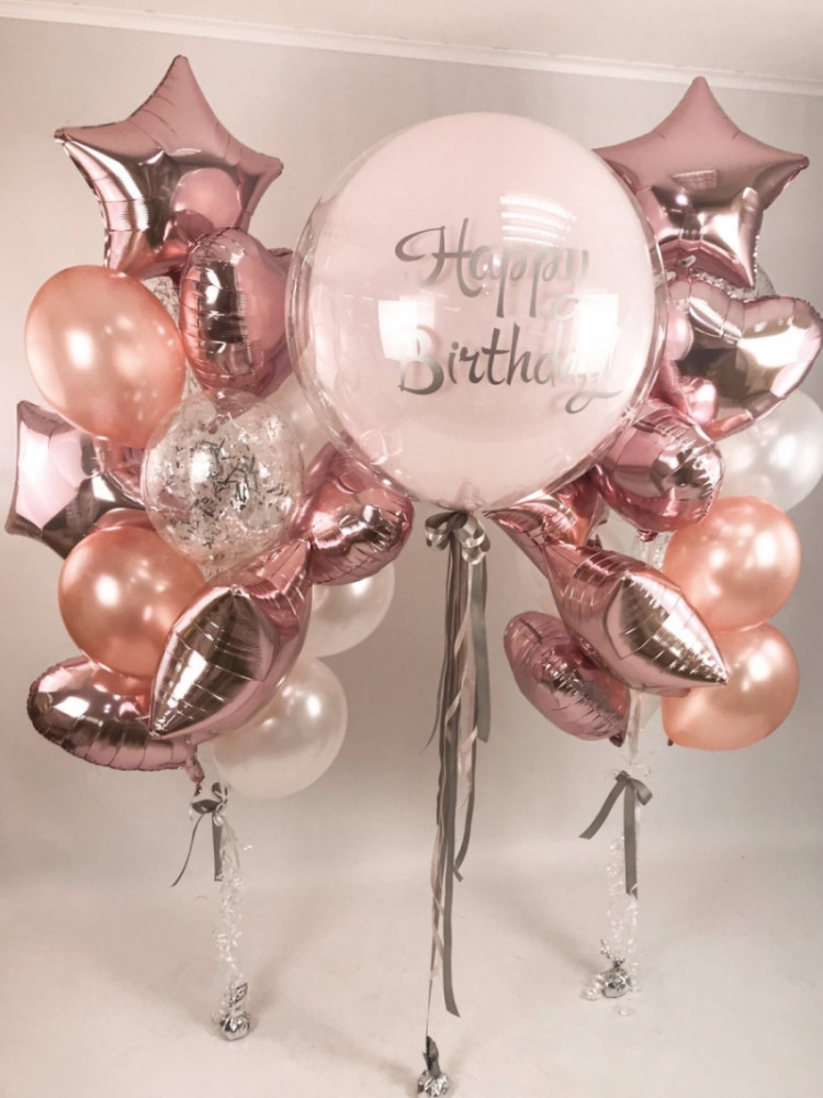 Композиція гелієвих кульок «Happy birthday»