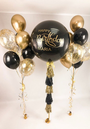 Композиція гелієвих кульок «Happy B-day, Maria»