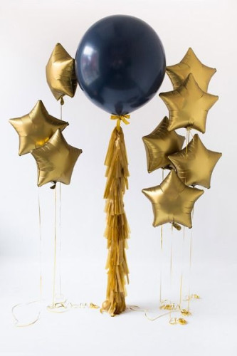 Композиція гелієвих кульок «Total gold» 