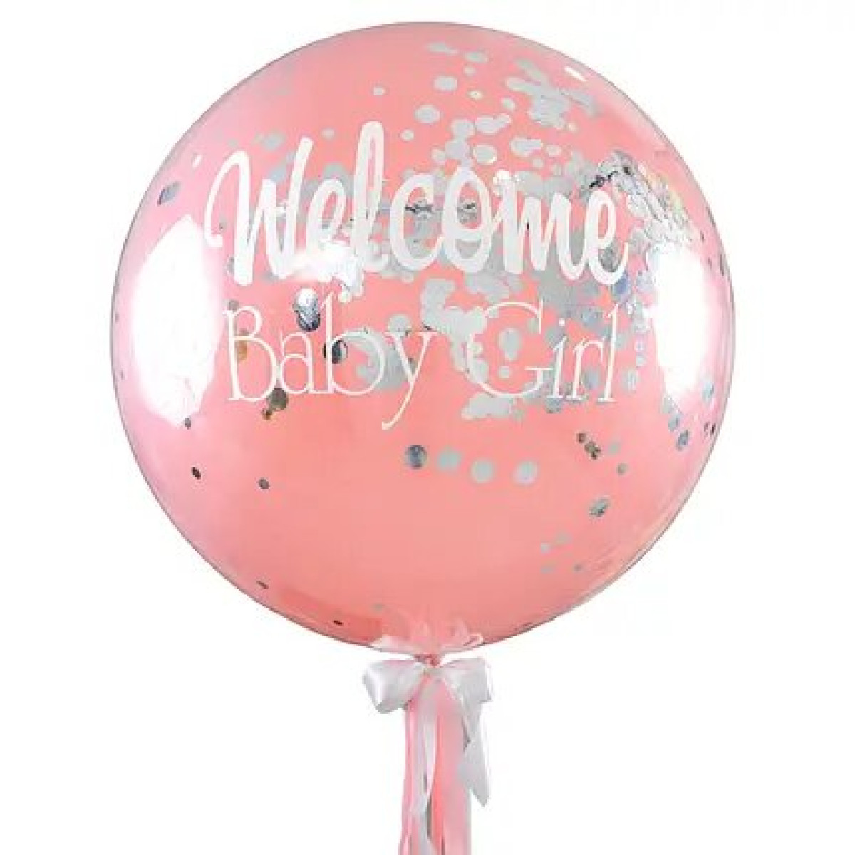 Дзеркальний гігант з написом Welcome, baby girl