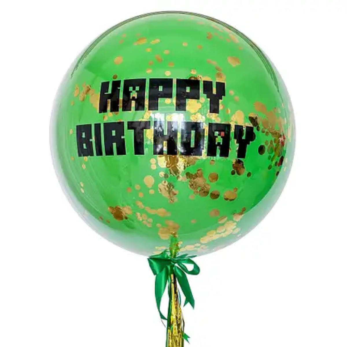 Дзеркальний гігант з написом Happy Birthday майнкрафт
