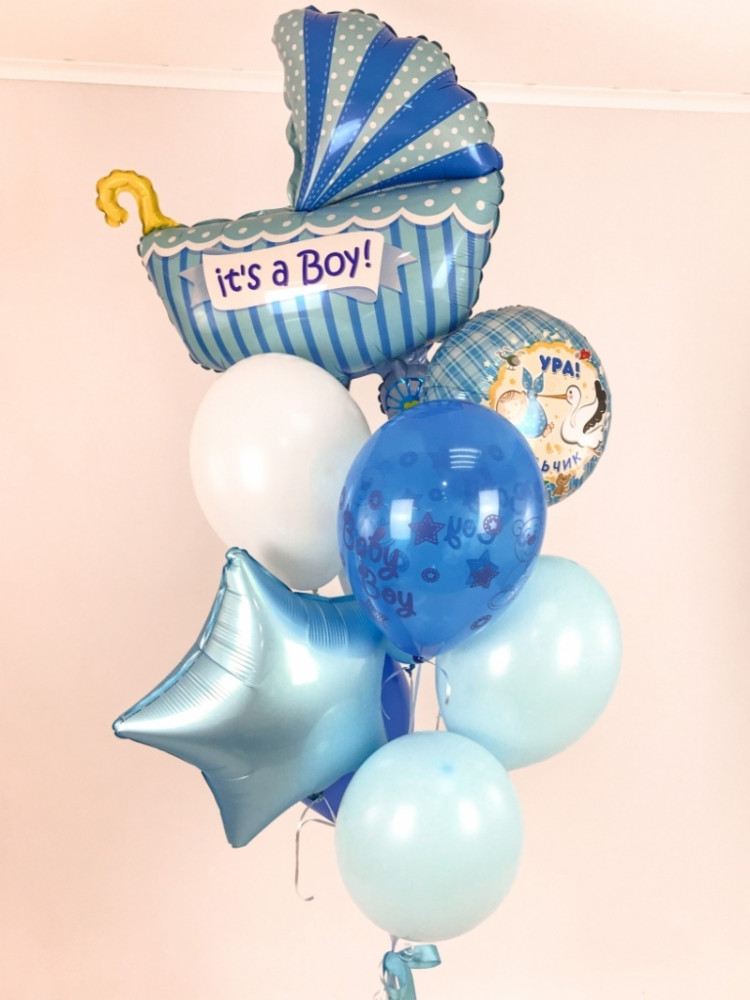 Композиція гелієвих кульок «It's a boy!»