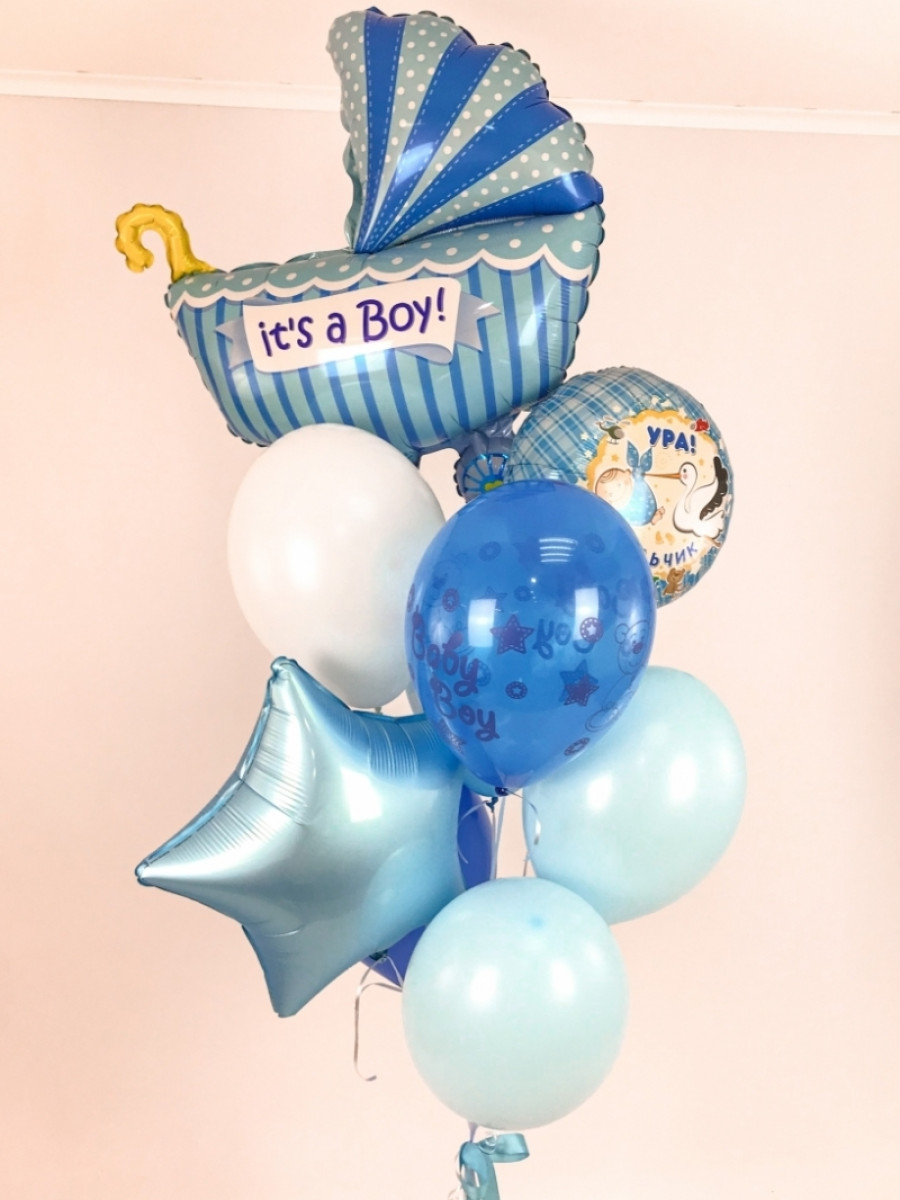 Композиція гелієвих кульок «It's a boy!»