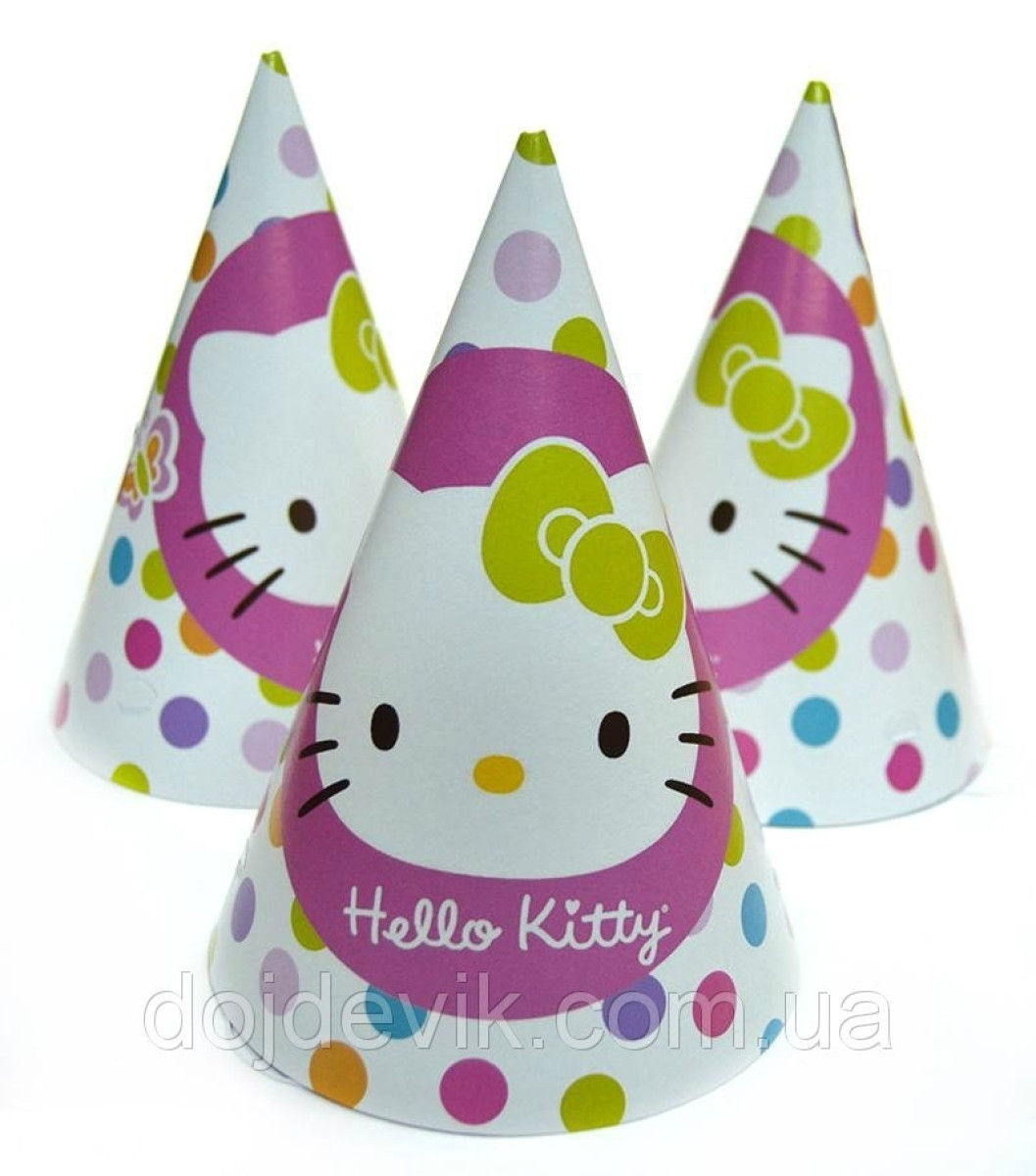 Ковпаки святкові Hello Kitty горошок