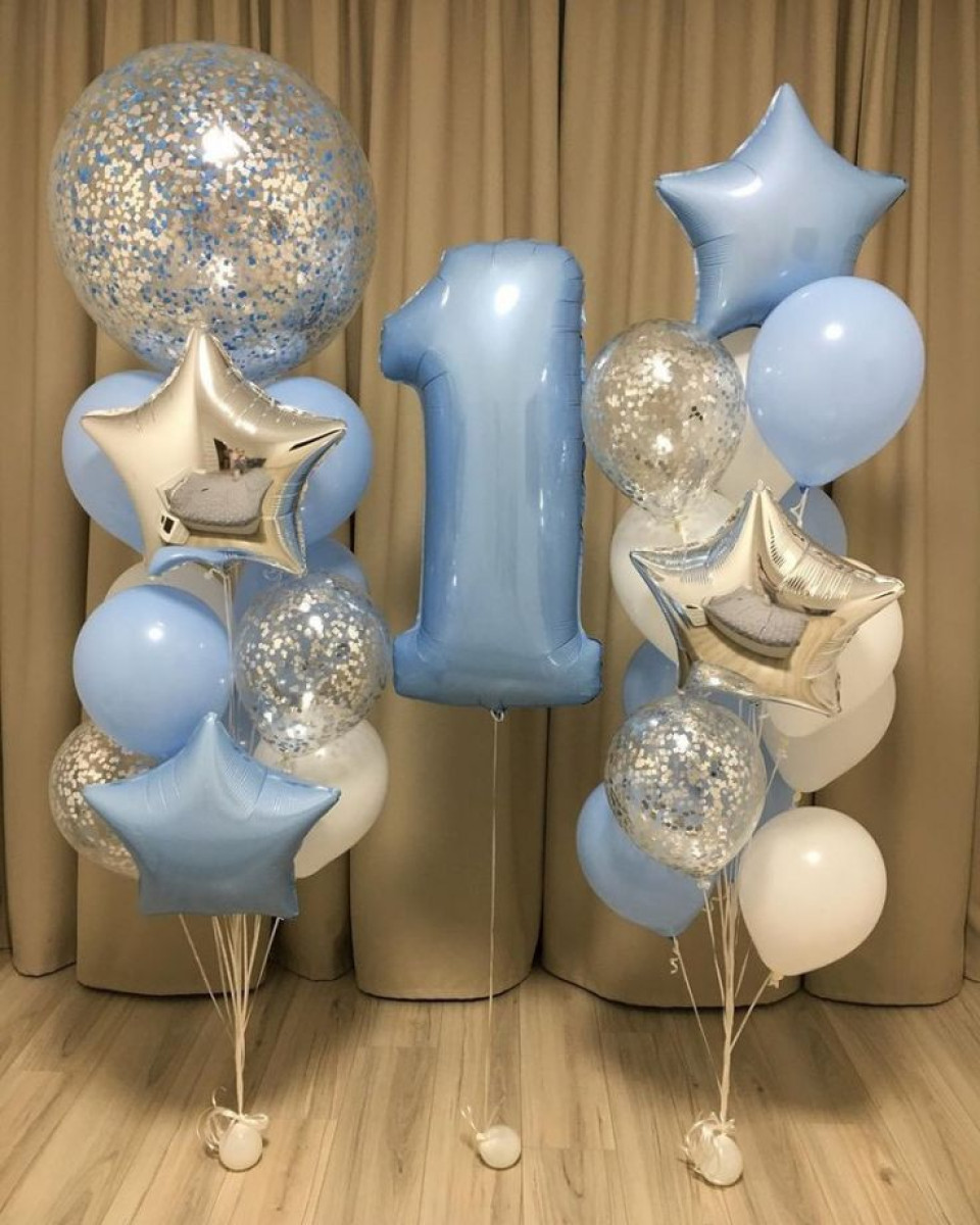 Композиція гелієвих кульок «My first birthday»