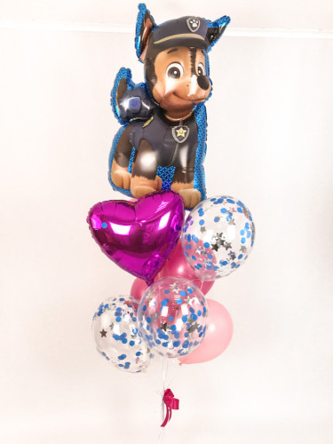 Композиція гелієвих кульок «Paw Patrol for girls»