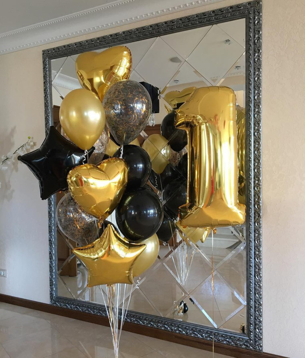 Композиція гелієвих кульок «Golden year»