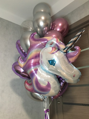 Композиція гелієвих кульок Festive unicorn
