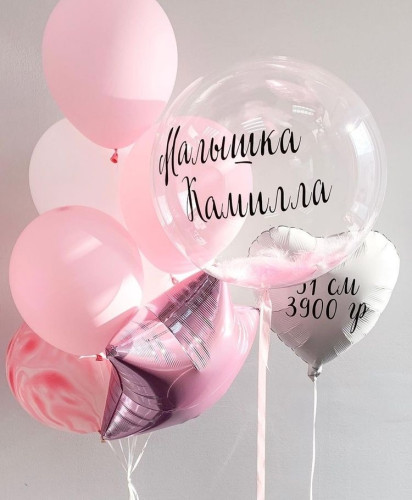 Композиція гелієвих кульок Малютка Камілла