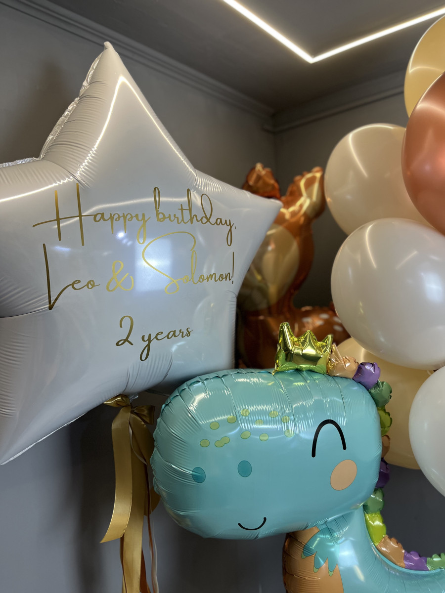 Композиція гелієвих кульок «Happy birthday 2 years»