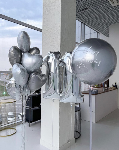 Композиція гелієвих кульок «Happy 11th birthday»