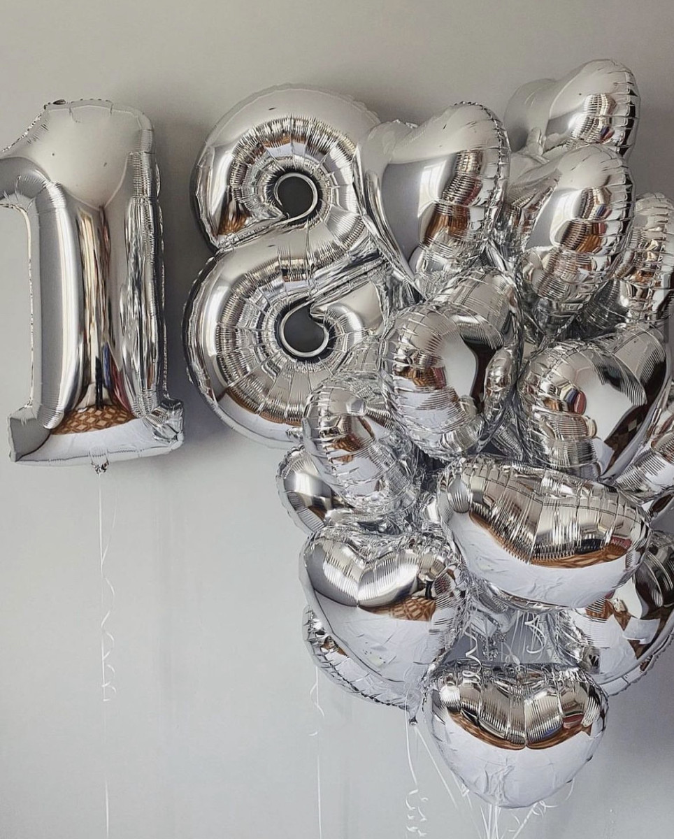 Композиція гелієвих кульок «Total silver»